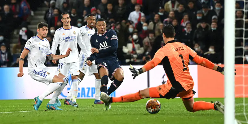 Il gol della vittoria di Kylian Mbappé in PSG-Real Madrid (Shaun Botterill/Getty Images)
