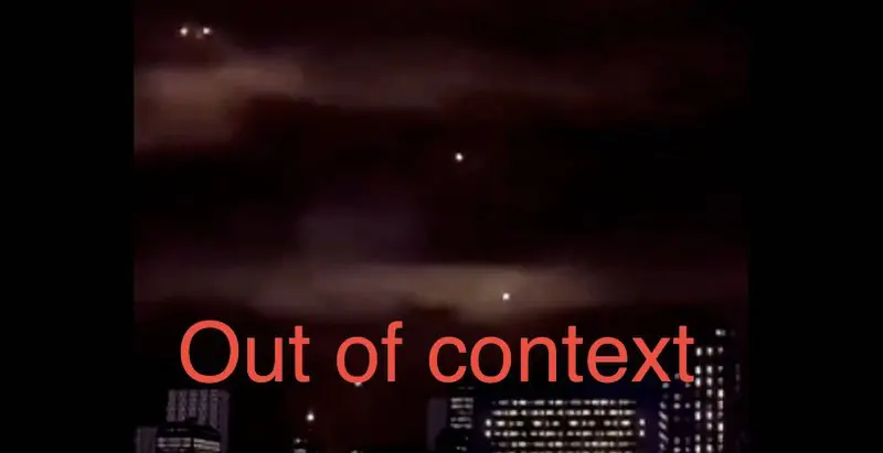 Fotogramma di un video tratto da un videogioco e spacciato su Twitter come una incursione aerea in Ucraina
