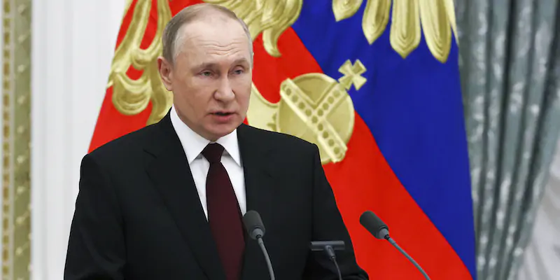Vladimir Putin, il 2 febbraio del 2022 (Sergei Karpukhin, Sputnik, Kremlin Pool Photo via AP)