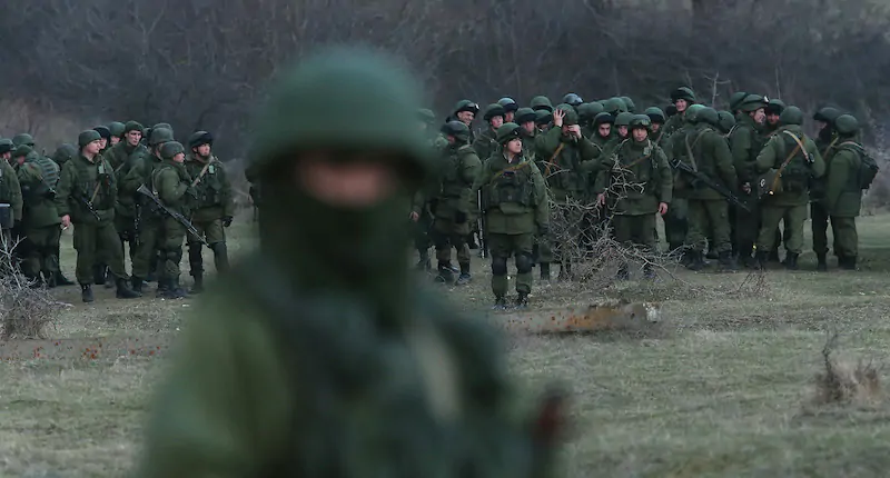 Truppe russe in Crimea nel marzo del 2014 (ean Gallup/Getty Images)