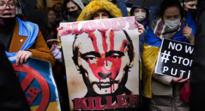 Le manifestazioni per l'Ucraina nel mondo