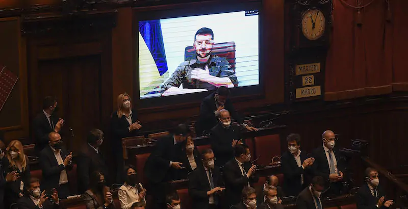 L'intervento di Zelensky al parlamento