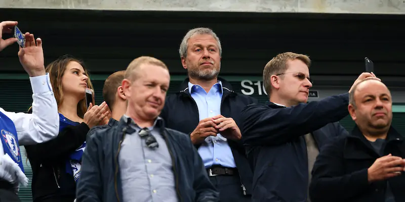 Roman Abramovich nel 2017 a Stamford Bridge (Getty Images)
