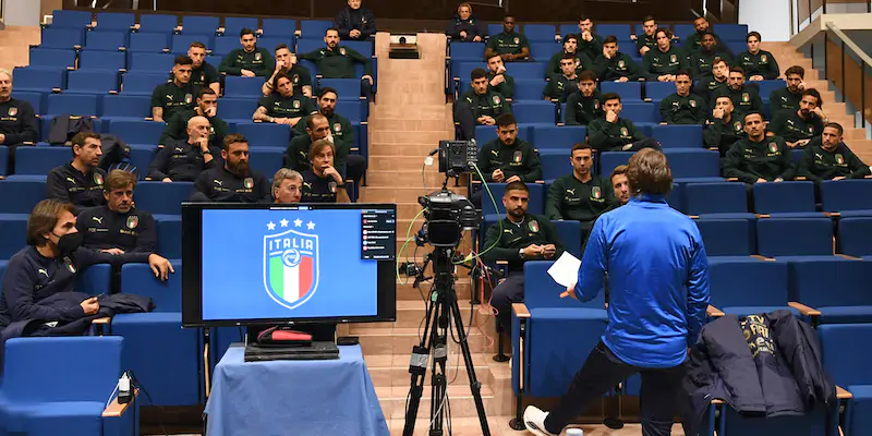 Roberto Mancini a Coverciano lo scorso gennaio (Claudio Villa/Getty Images)