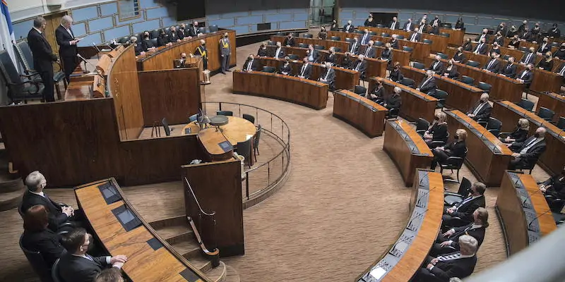 Il parlamento finlandese (EPA/MAURI RATILAINEN via ANSA)