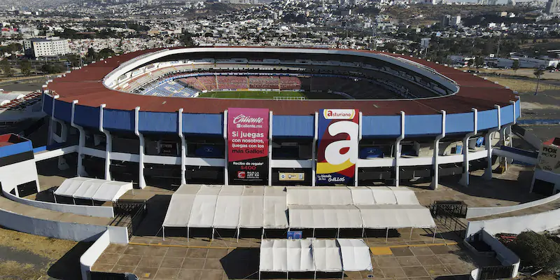 Lo stadio in Messico in cui c'è stata la rissa (AP Photo/Marco Ugarte)