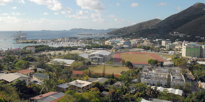 Road Town a Tortola, la più grande e popolosa delle Isole Vergini britanniche (AP Photo/Todd VanSickle, File, La Presse)