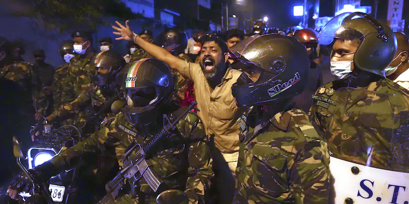 Le proteste contro il governo in Sri Lanka