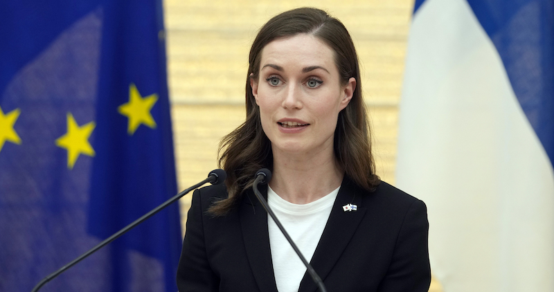 La prima ministra finlandese Sanna Marin (AP News)