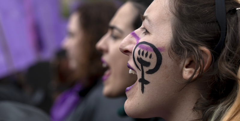 Manifestazione femminista a Madrid, 8 marzo (Pablo Blazquez Dominguez/Getty Images)