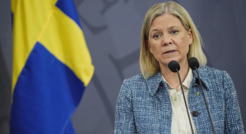 La prima ministra svedese Magdalena Andersson (AP)