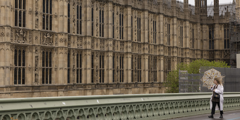 Il palazzo del Parlamento britannico, a Londra, l'11 maggio 2022 (Dan Kitwood/Getty Images)