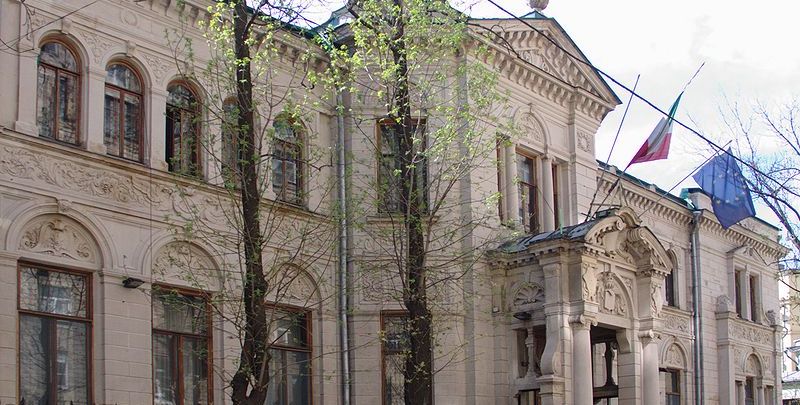 La sede dell'ambasciata italiana a Mosca (Wikimedia Commons)
