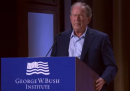 George W. Bush ha condannato «l'invasione brutale e totalmente ingiustificata dell'Iraq. Volevo dire, dell'Ucraina»