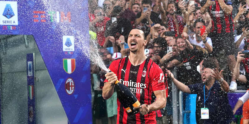 Zlatan Ibrahimovic alla premiazione del Milan a Reggio Emilia (Spada/LaPresse)