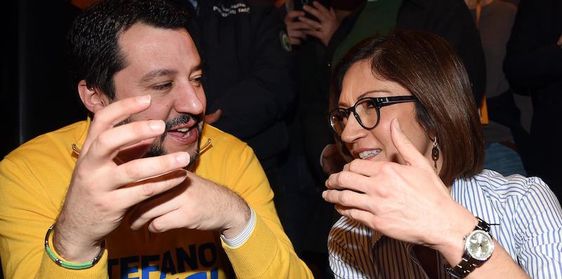 Matteo Salvini e Mariastella Gelmini nel 2016 (ANSA/DANIEL DAL ZENNARO)