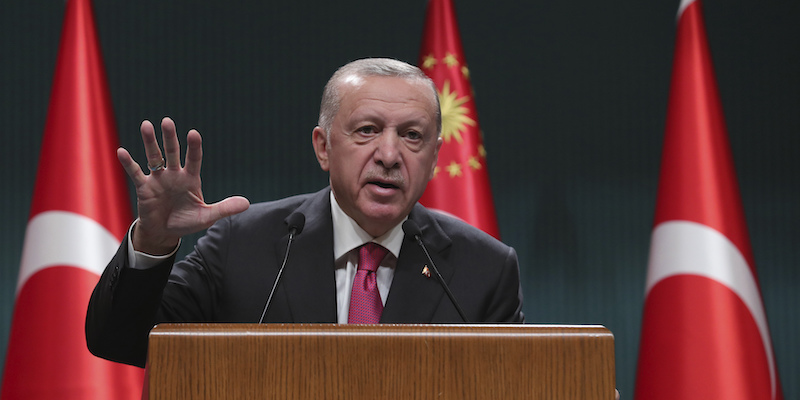 Il presidente turco Recep Tayyip Erdogan (Turkish Presidency via AP Photo)