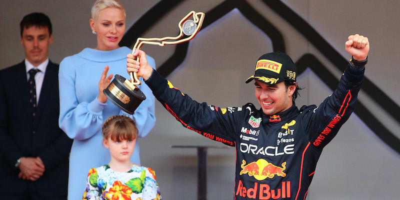 Sergio Perez sul podio del Gran Premio di Monaco (Eric Alonso/Getty Images)