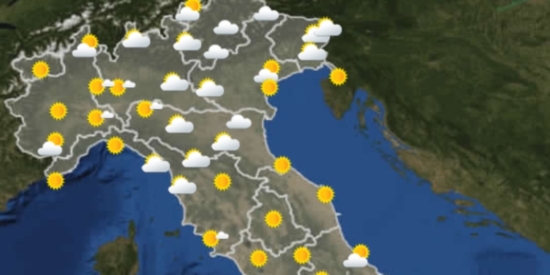 Le previsioni meteo per giovedì 16 giugno