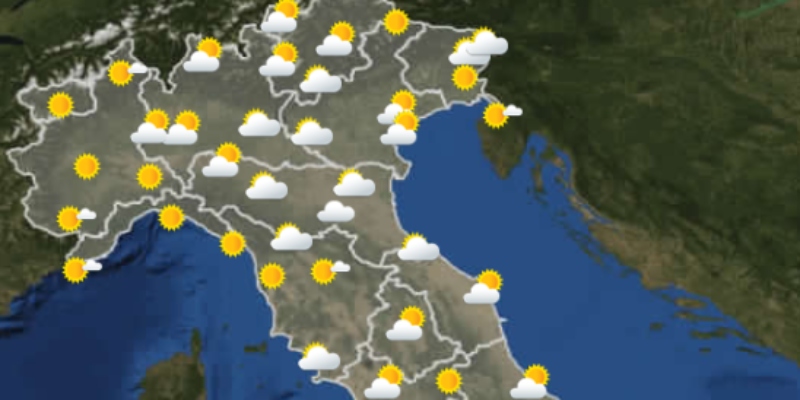 Le previsioni meteo per venerdì 17 giugno