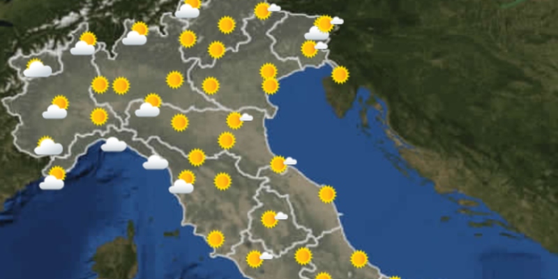 Le previsioni meteo per martedì 21 giugno