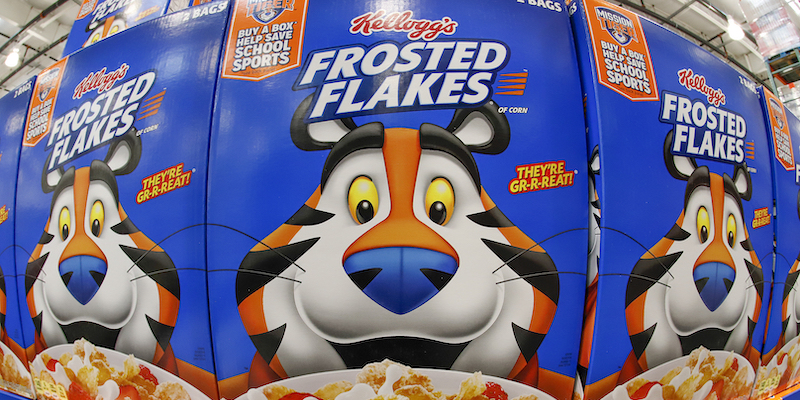 Alcune confezioni di cereali Kellogg's (AP Photo/Gene J. Puskar, File)