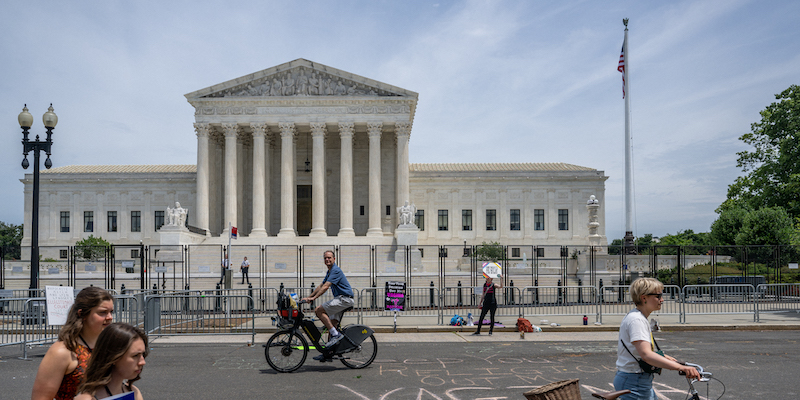 La sede della Corte Suprema degli Stati Uniti, il 21 giugno 2022 (Brandon Bell/Getty Images)