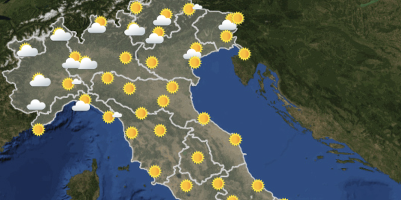 Le previsioni meteo per domenica 26 giugno