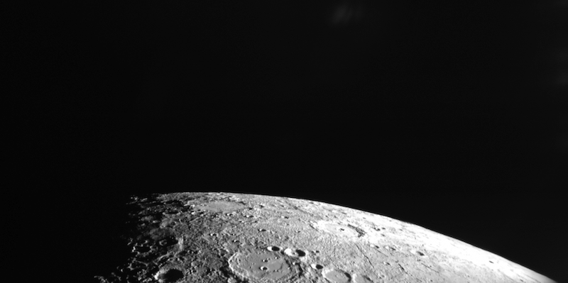 L'alba su Mercurio, vista da BepiColombo (ESA/BepiColombo/MTM)