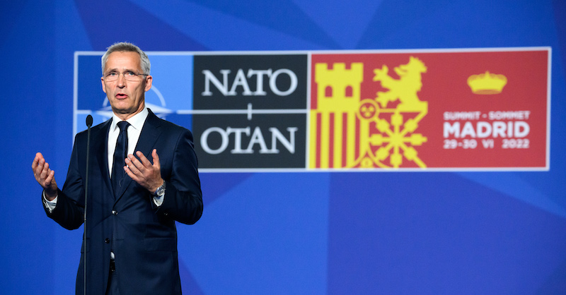 Il segretario generale della NATO Jens Stoltenberg a Madrid (Bernd von Jutrczenka/dpa)