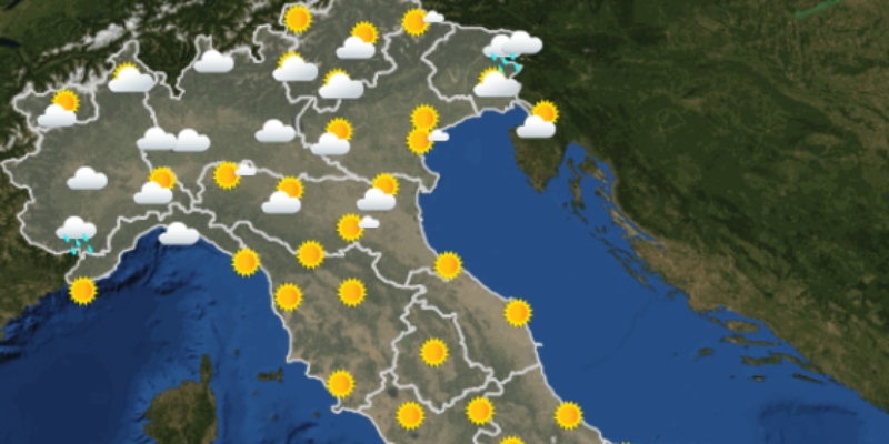 Le previsioni meteo per giovedì 30 giugno