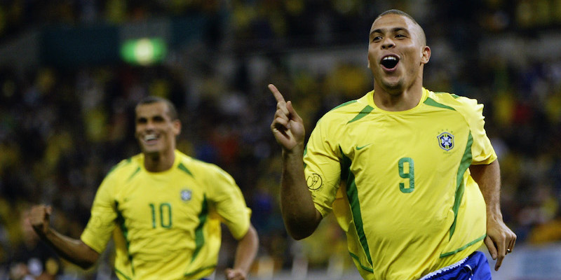 Ronaldo esulta dopo il gol segnato alla Turchia nelle semifinali dei Mondiali a Saitama (Alex Livesey/Getty Images)