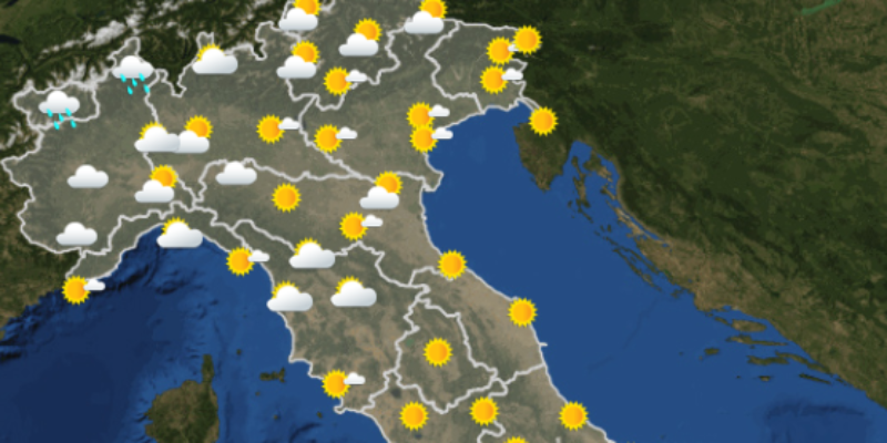 Le previsioni meteo per venerdì primo luglio