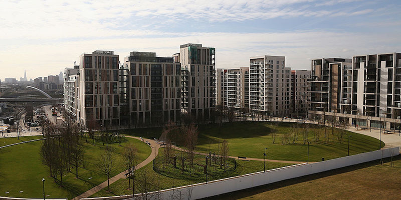 L'East Village, uno dei quartieri residenziali sorti sull'ex parco olimpico di Londra (Dan Kitwood/ Getty Images)