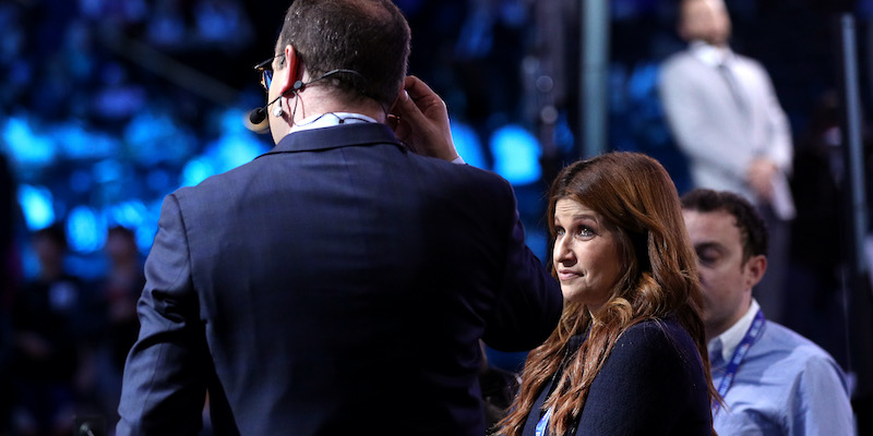 Adrian Wojnarowski e Rachel Nichols al draft NBA del 2019 (Mike Lawrie/Getty Images)