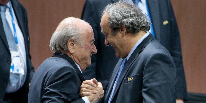 Sepp Blatter e Michel Platini (Philipp Schmidli/Getty Images)
