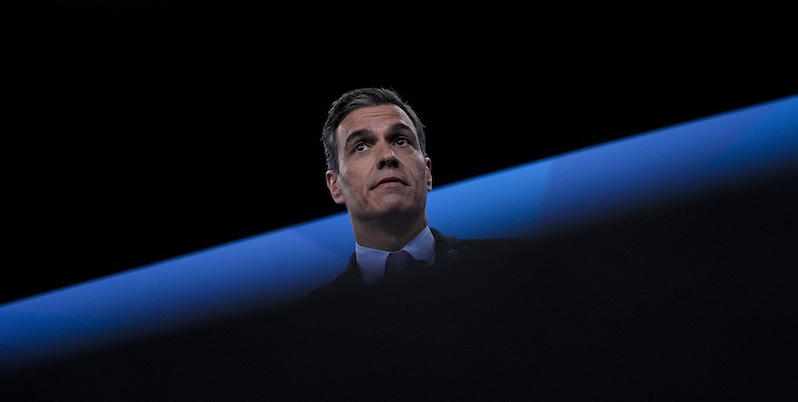 Pedro Sánchez, Madrid, 30 giugno 2022 (AP Photo/Bernat Armangue)