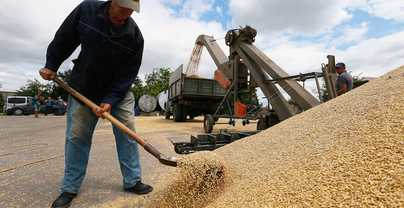 Un deposito di grano a Odessa, in Ucraina (Pavlo Gonchar/SOPA Images via ZUMA Press Wire/ANSA)