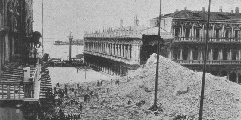 Piazza San Marco dopo il crollo del campanile