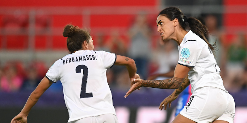 Martina Piemonte dopo il gol segnato alla Francia (Tullio M. Puglia/Getty Images)