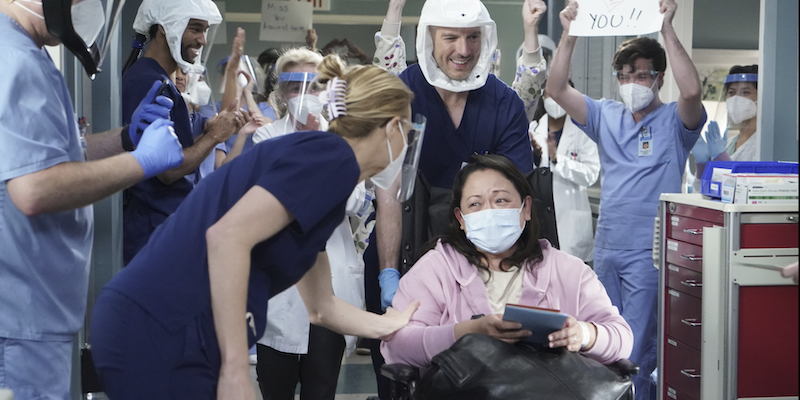 Una scena della 17esima stagione di "Grey's Anatomy"