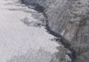 Il video di un nuovo grande crepaccio sul ghiacciaio della Marmolada
