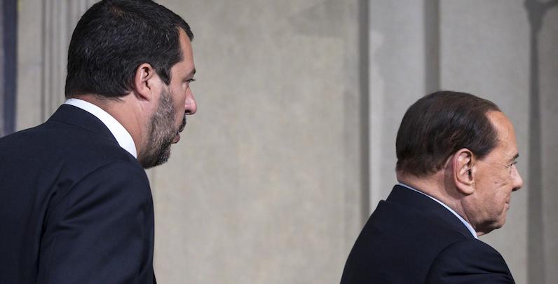 Matteo Salvini e Silvio Berlusconi, Roma, maggio 2018 (ANSA/ANGELO CARCONI