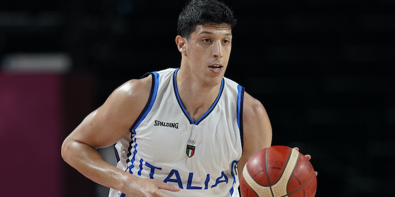 Simone Fontecchio con l'Italia (AP Photo/Eric Gay)