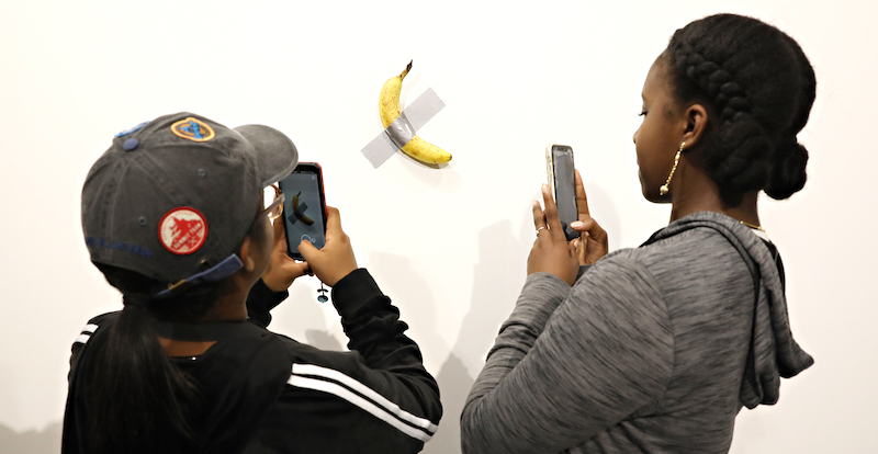 "Comedian" di Maurizio Cattelan, Miami, Florida, 2019 (Getty Images)