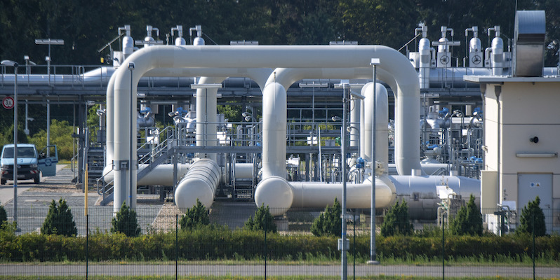 Una parte del gasdotto Nord Stream 1, 20 luglio 2022 (Stefan Sauer/dpa via AP)