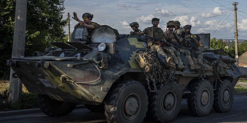 Soldati ucraini nella regione di Donetsk, 20 luglio (AP Photo/Nariman El-Mofty)