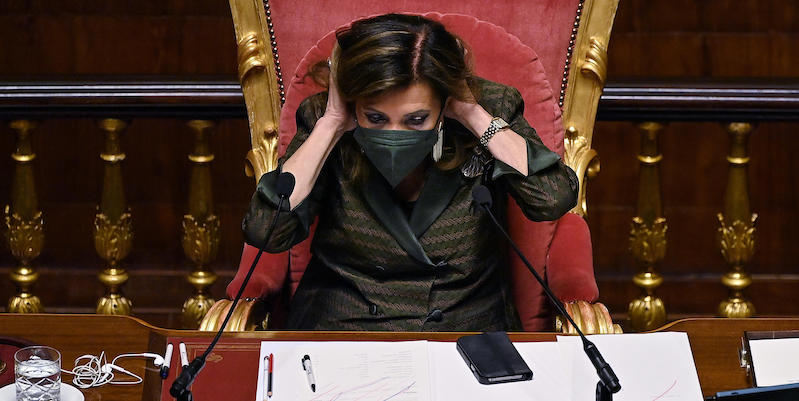 Maria Elisabetta Alberti Casellati al Senato, Roma, 9 febbraio 2022 (ANSA/RICCARDO ANTIMIANI