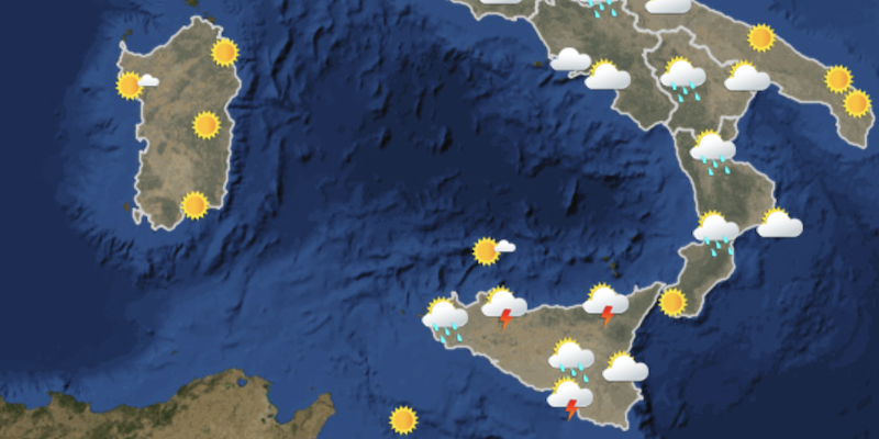 Le previsioni meteo per mercoledì 10 agosto