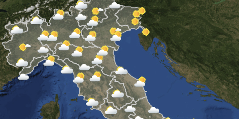 Le previsioni meteo per giovedì 11 agosto